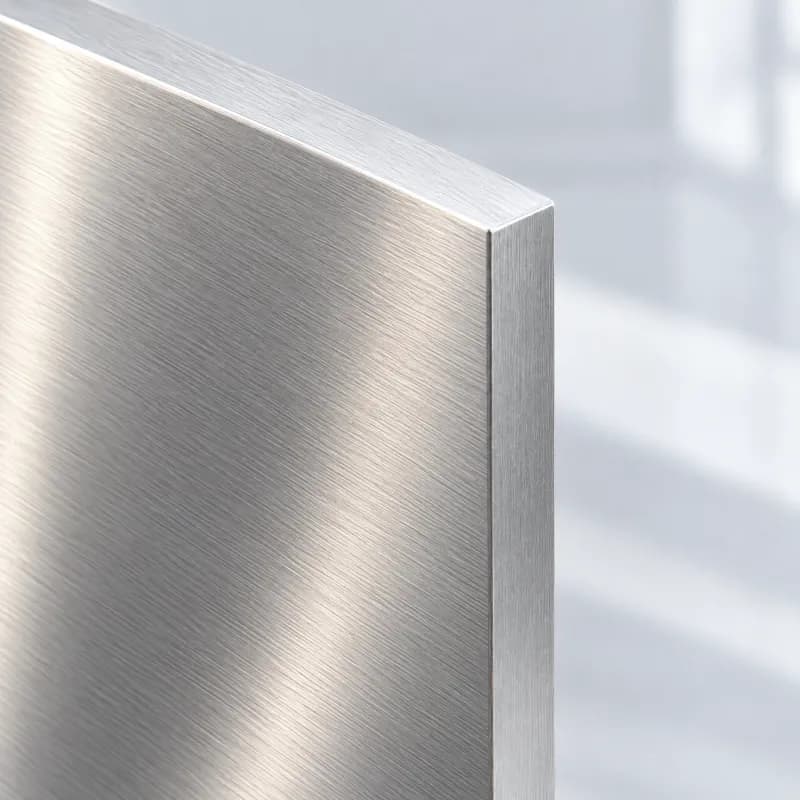 Aluminum plate corner with a satin anodized finish